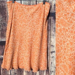 Ann Taylor silk trumpet skirt